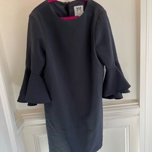 MILLY MINI kids size 12 dress gray flared arms NWOT